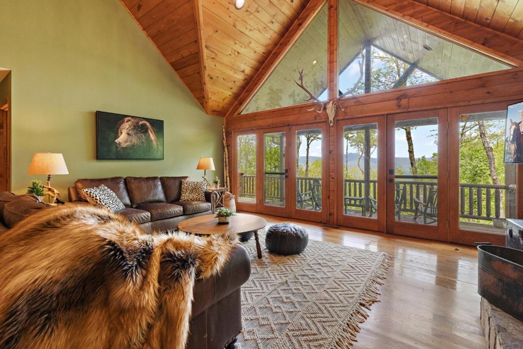 Lucky Bear Cabin Баннер-Элк Экстерьер фото